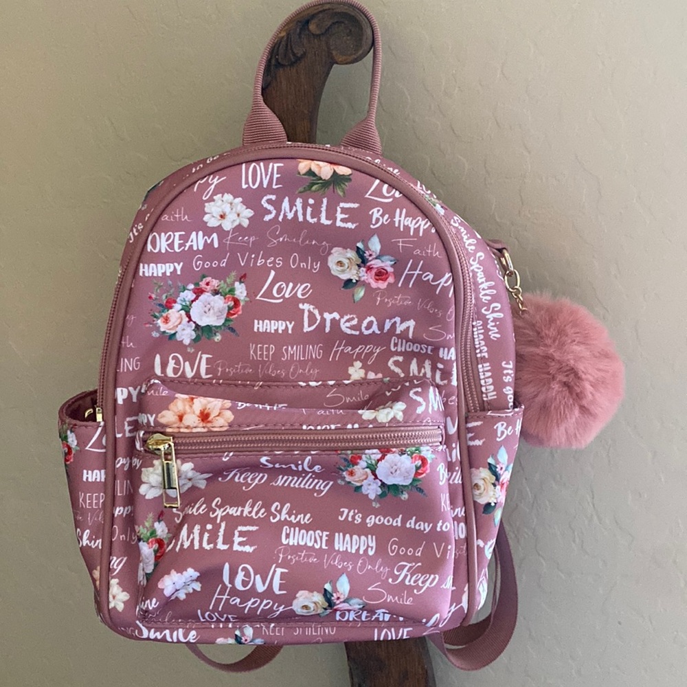 LD positive pink mini backpack